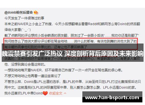 魏震禁赛引发广泛热议 深度剖析背后原因及未来影响